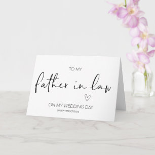 To New Father in Law Wedding Thank You From Bride Card