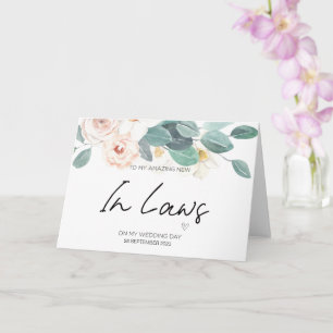 To New Parents in Law Wedding Thank You From Bride Card