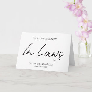 To New Parents in Law Wedding Thank You From Bride Card