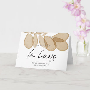 To New Parents in Law Wedding Thank You From Bride Card