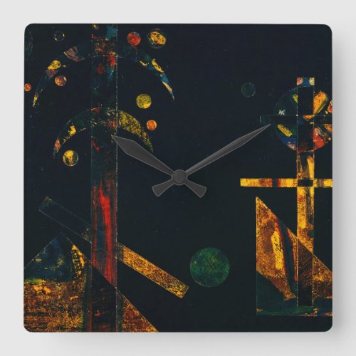 To Nina for Christmas 1926 by Wassily Kandinsky Square Wall Clock