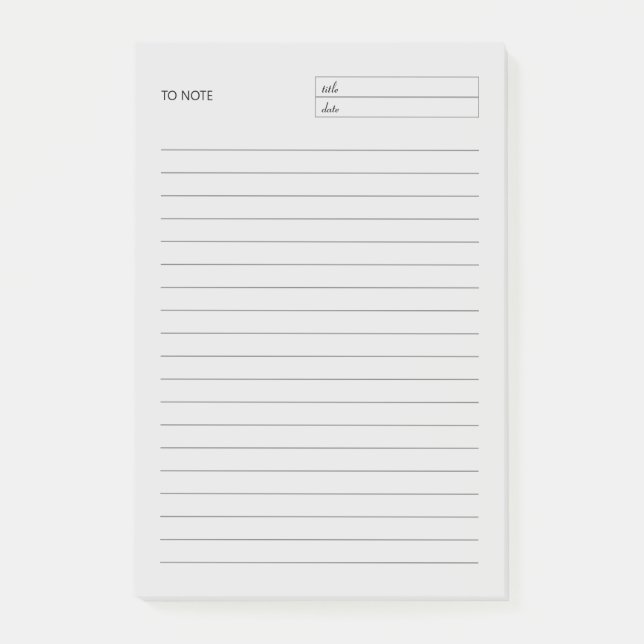 To Note Block Notepad - Notes (Front)