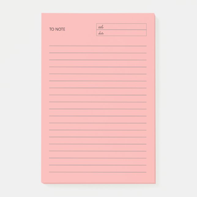 To Note Block Notepad - Notes (Front)