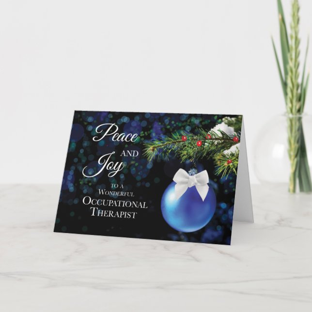 To Occupational Therapist Holiday Greetings  Card (Front)