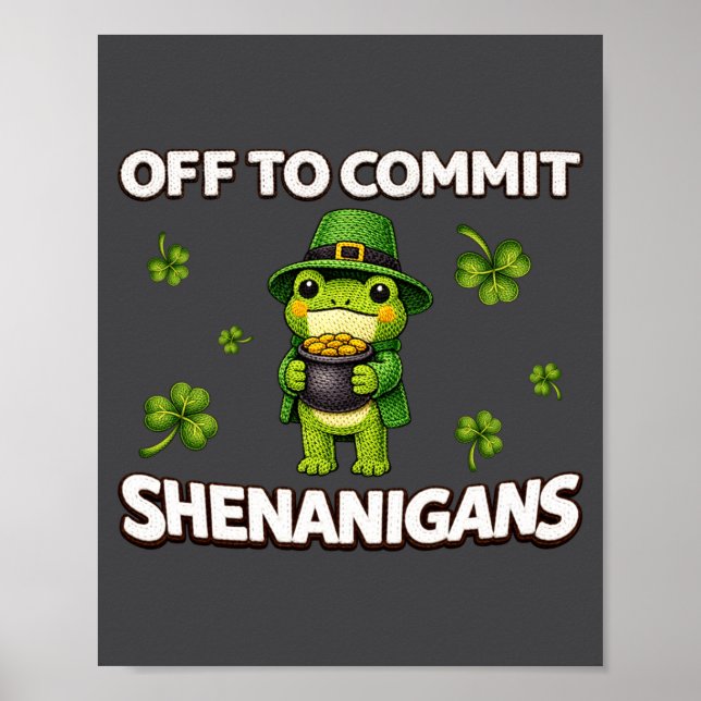 To Off Commit Shenanigans Wizard Frog Poster (Front)