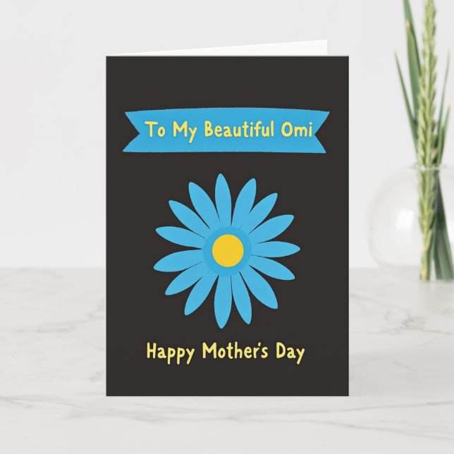 To Omi Happy Mothers Day Card (Front)
