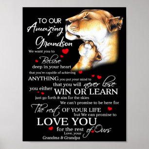 To Our Amazing Grandson Poster