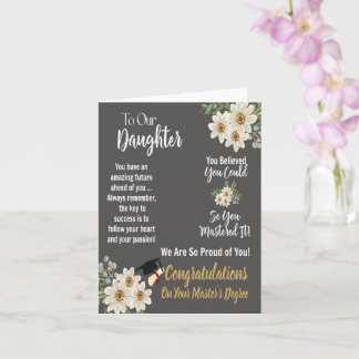 To Our Daughter Master's Degree Graduation Card