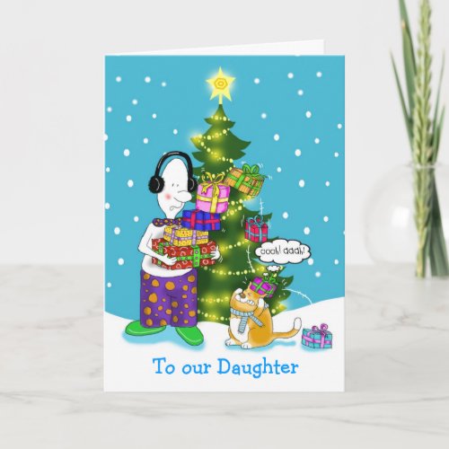 To our Daughter merry christmas Holiday Card