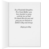 To Our Daughter on Mother's Day (Inside (Right))