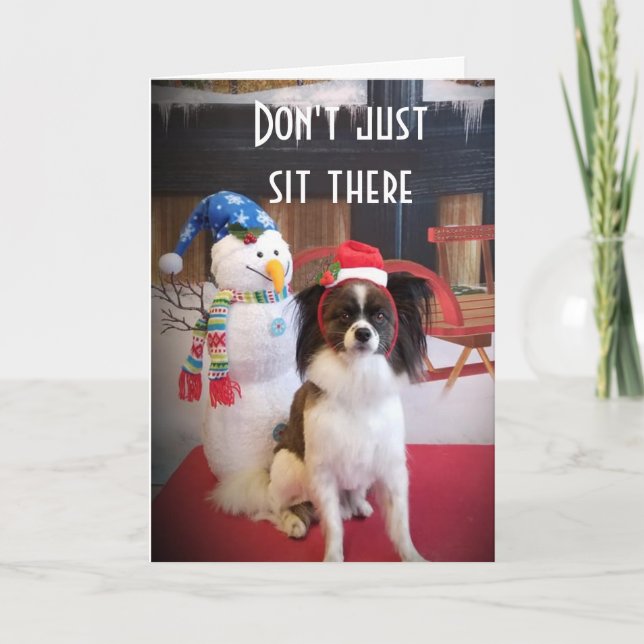 TO OUR DOG'S CAREGIVERS AT CHRISTMAS HOLIDAY CARD (Front)