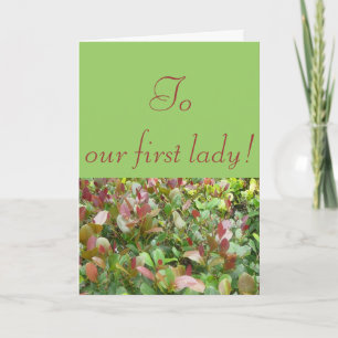To our first lady letterpress thank you card