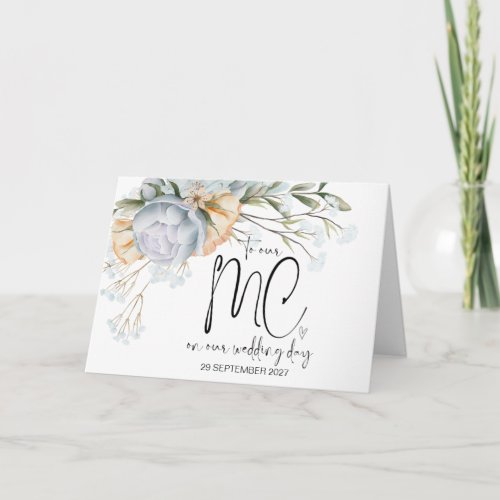 To Our MC on Wedding Day Thank You Bride and Groom Card