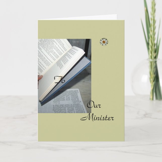 To Our  Minister Card (Front)