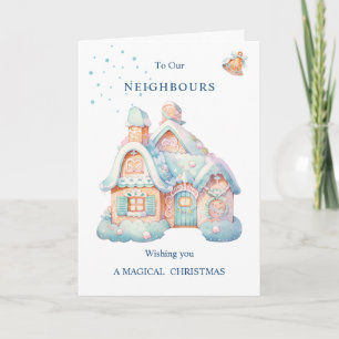 To Our Neighbours Christmas Village Card