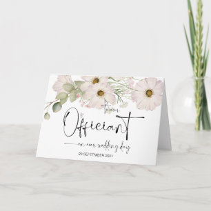 To Our Officiant on Wedding Day Thank You Priest Card