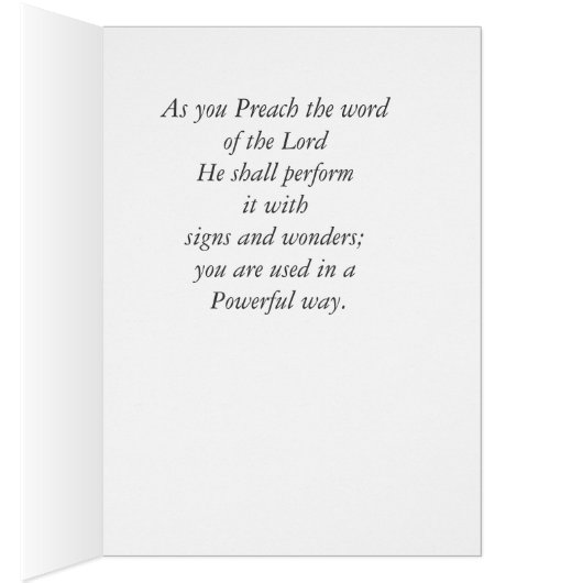 To Our Pastor (Inside (Right))