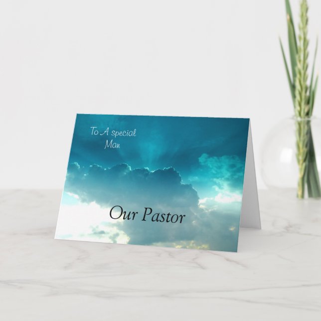 To Our Pastor Letterpress Thank You Card (Front)