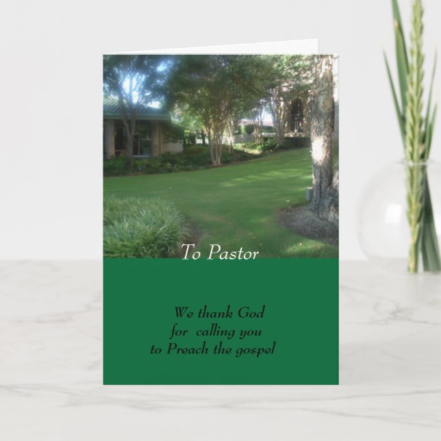 To Pastor Card (Front)