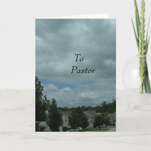 TO Pastor Thank You Card