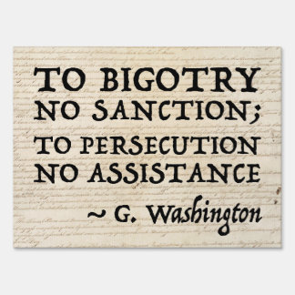 To Persecution No Assistance 24x18 Yard Sign