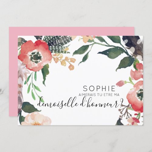 to personalize invitation of bridesmaid