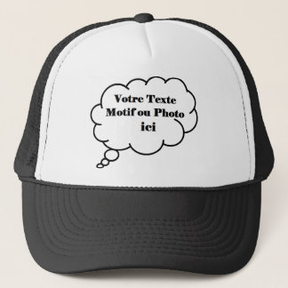 To personalize with your photograph or text trucker hat