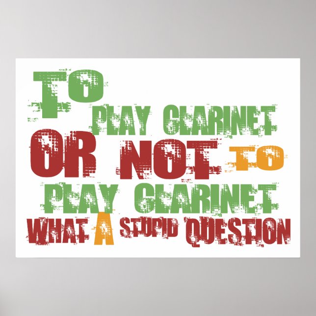 To Play Clarinet Poster (Front)