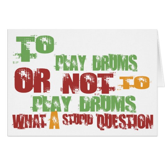 To Play Drums Cards (Front Horizontal)