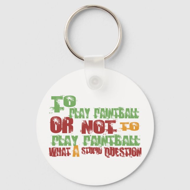 To Play Paintball Keychain (Front)