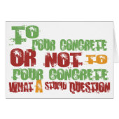 To Pour Concrete (Front Horizontal)