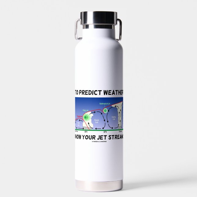 To Predict Weather Know Your Jet Streams Water Bottle (Front)