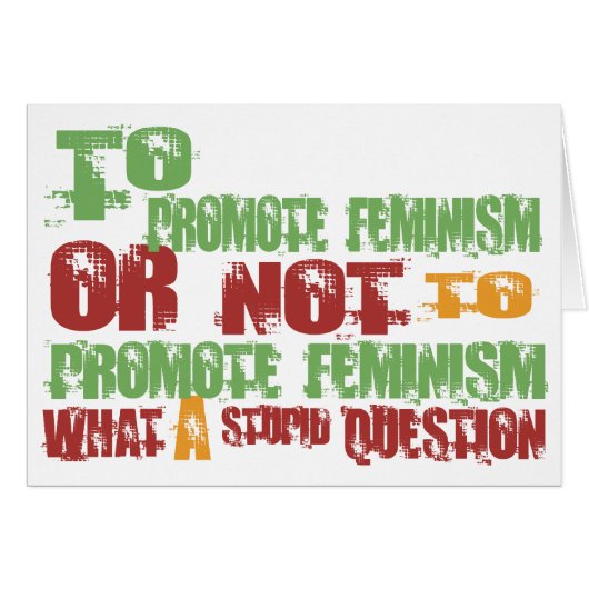 To Promote Feminism Cards (Front Horizontal)