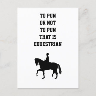 to pun or not to pun postcard