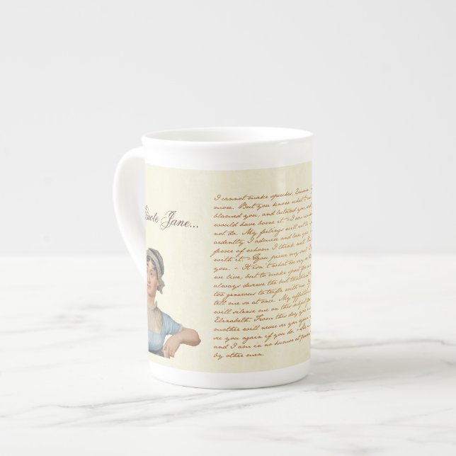 To Quote Jane Austen Quotations Tea Cup (Front Left)