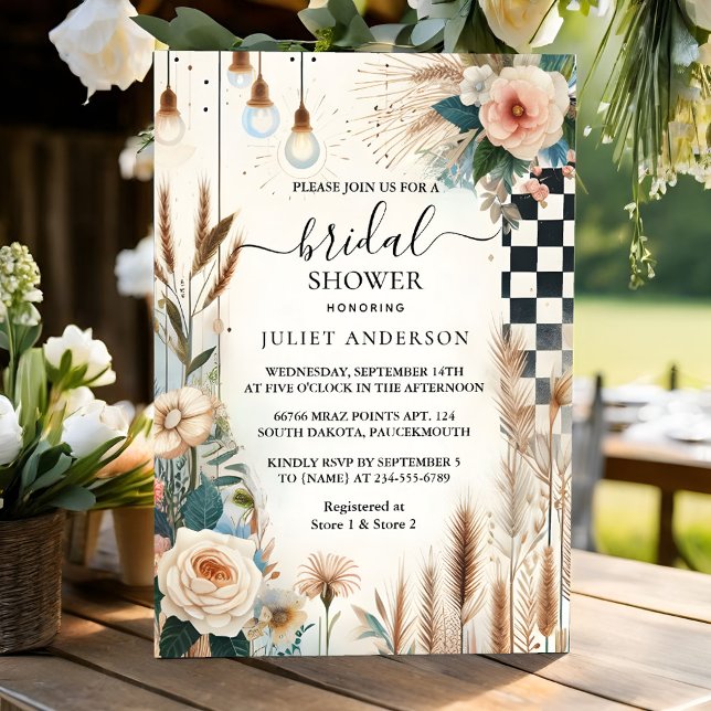 To Retro Studio Creative Illustrated Bridal Shower Invitation (Creator Uploaded)