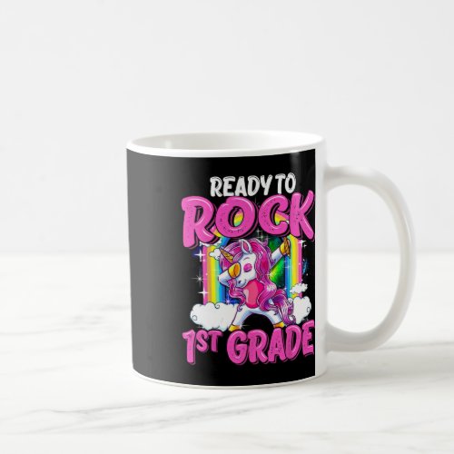 To Rock 1st Grade Dabbing Unicorn Back To School G Coffee Mug