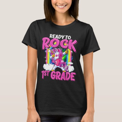 To Rock 1st Grade Dabbing Unicorn Back To School G T_Shirt