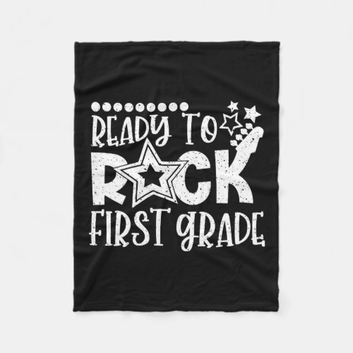 To Rock First Grade Back To School 1st Grade Boys  Fleece Blanket