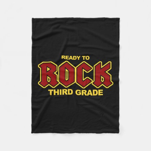 To Rock The Third Grade Fun Back To School  Fleece Blanket