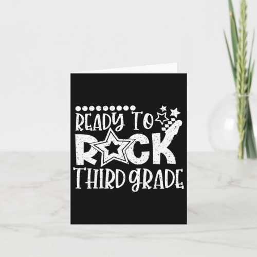 To Rock Third Grade Back To School 3rd Grade Boys  Card