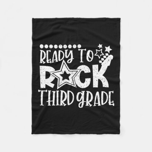 To Rock Third Grade Back To School 3rd Grade Boys  Fleece Blanket