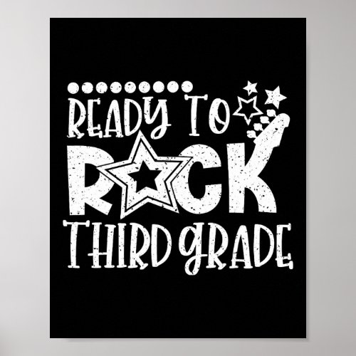To Rock Third Grade Back To School 3rd Grade Boys  Poster
