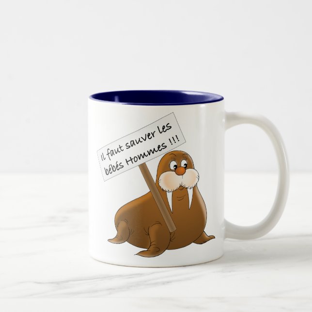 To save the babies Men Two-Tone Coffee Mug (Right)