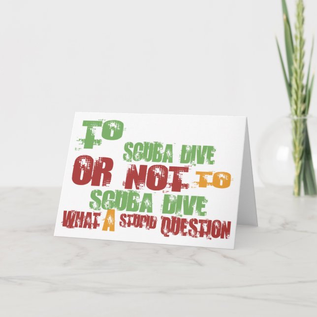 To Scuba Dive Card (Front)