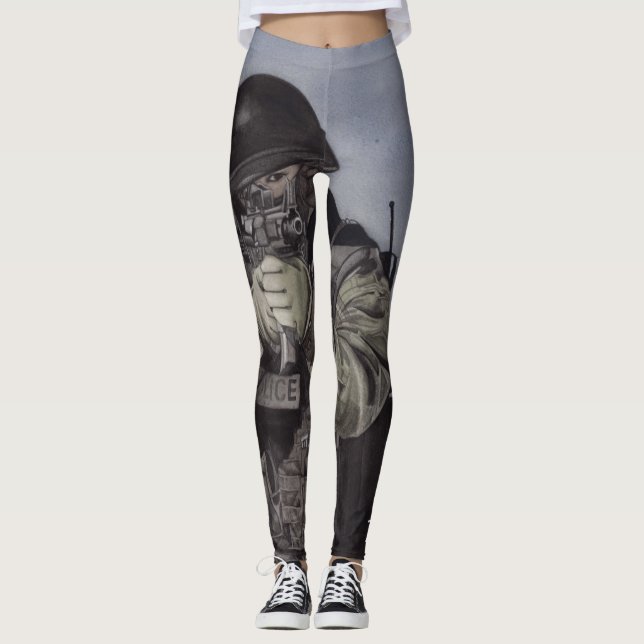 To Serve And Protect Legging Personalize NAME (Front)