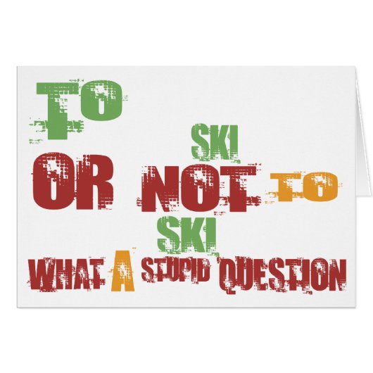 To Ski (Front Horizontal)