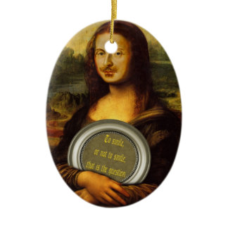 To Smile Or Not To Smile  Ceramic Ornament