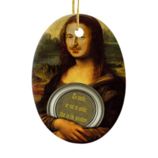 To Smile Or Not To Smile  Ceramic Ornament