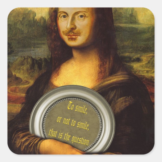 To Smile Or Not To Smile  Square Sticker (Front)